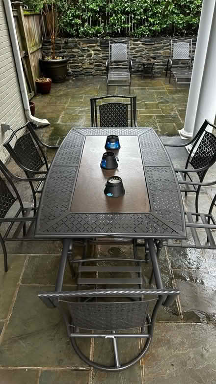 Photo of free Patio Table with 6 Chairs (6609 32nd place nw) #3