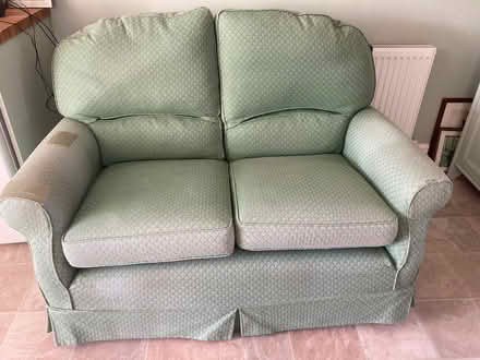 Photo of free Sage green 2 seater sofa and armchair . (Chesterfield S40) #1