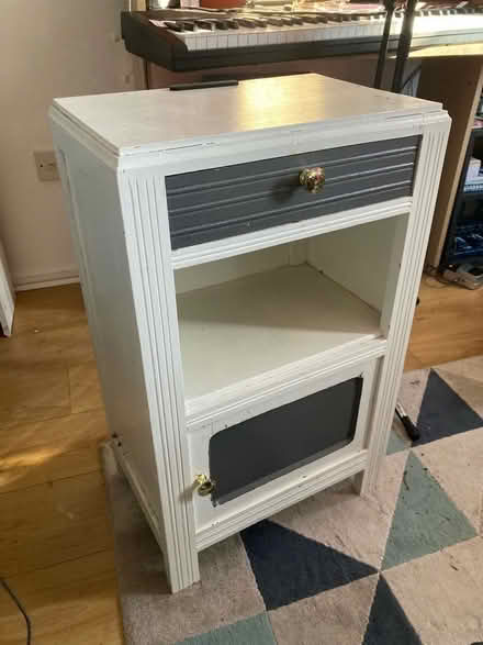 Photo of free Small wooden storage cabinet with drawer and cupboard (North Watford WD24) #1