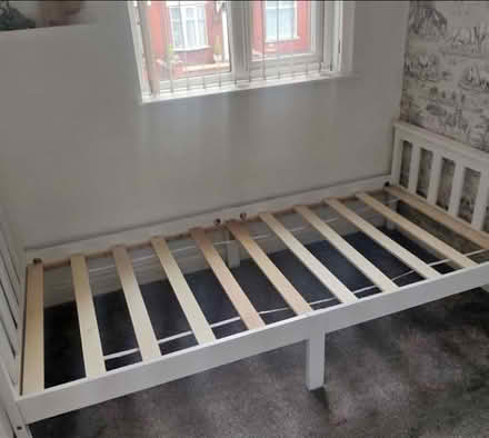 Photo of free wooden single bed frame (Chester Road M15) #2