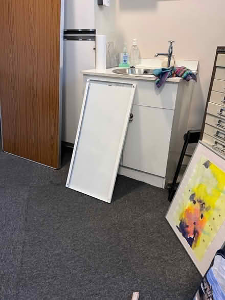 Photo of free IKEA white metal noticeboard (Teddington TW11) #3