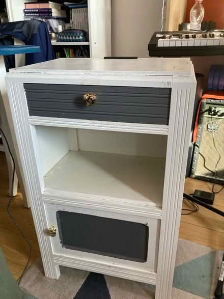 Photo of free Small wooden storage cabinet with drawer and cupboard (North Watford WD24) #2