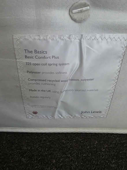 Photo of free John Lewis Matress Single (LU3) #1