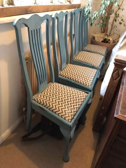 Photo of free Lovely hand carved chairs x4 (Malling, lewes) #2