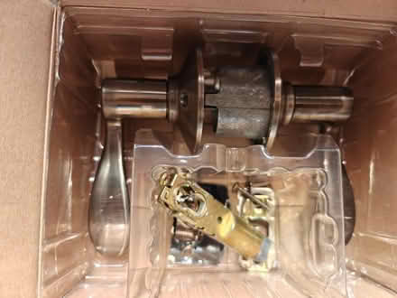 Photo of free Brushed Nickel Door Handle (Near 92nd and Sheridan) #1