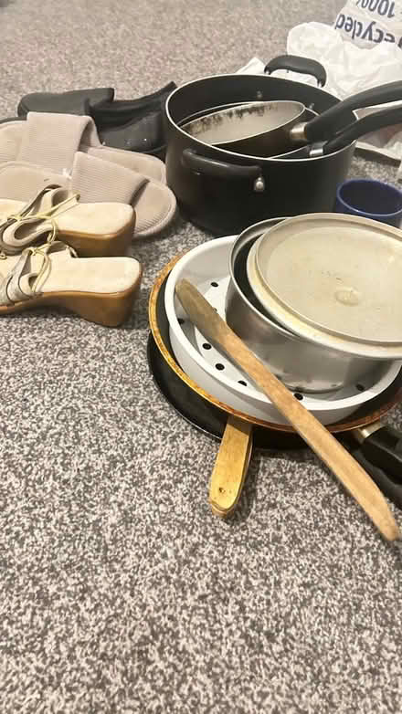 Photo of free Some pots , pans , chappals etc (Hanley ST1) #2