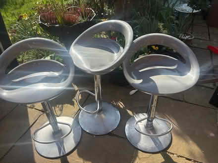 Photo of free 3 grey bar stools (Oswestry) #1