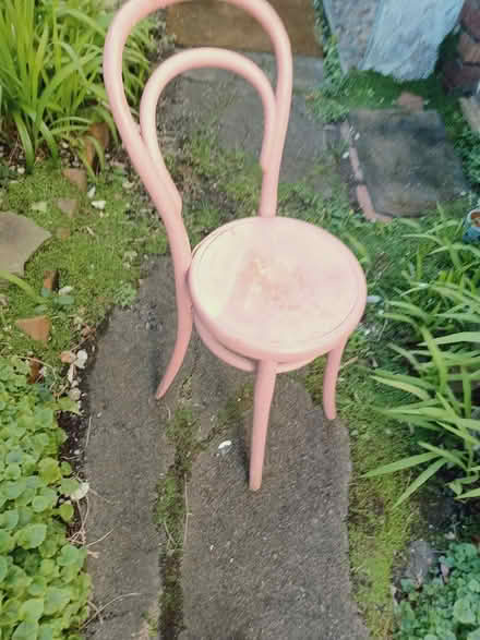 Photo of free Pink wooden chair for upcycling (St George BS5) #2