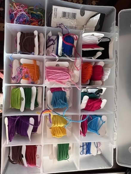 Photo of free Box of embroidery threads and hoop (Hastings on Hudson) #1