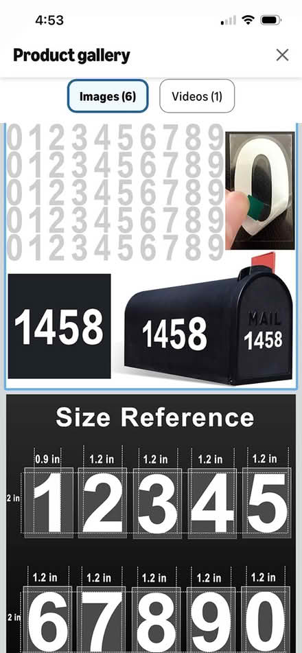 Photo of free 2” reflective mailbox numbers (South Amherst) #1