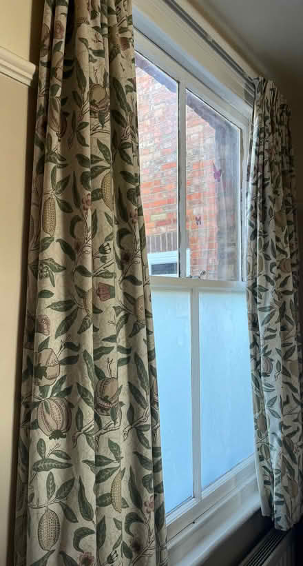 Photo of free Pair of Sanderson William Morris curtains (faded) (Bletchley MK2) #1