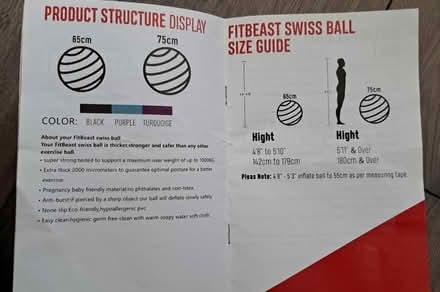 Photo of free Fitbeast Exercise ball 65cm (S41. Chesterfield) #2