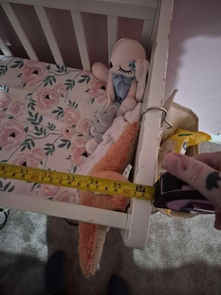 Photo of free Small wooden cot (LE77AD) #3