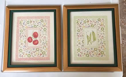 Photo of free Pair of Framed Kitchen Prints (Belmont, MA) #1