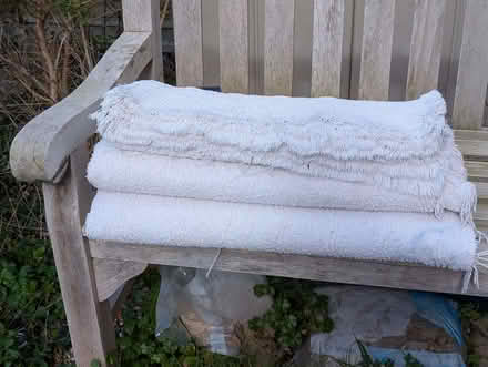 Photo of free 3x large cotton throws - some stains/tears (Wokingham RG41) #1