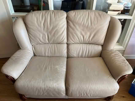 Photo of free Two seater leather couch (Dun Laoghaire) #1