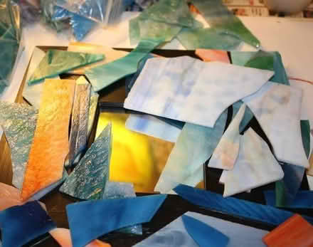 Photo of stained glass scrap NYC/Westchester (Bronx) #1