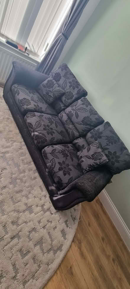 Photo of free Black sofa 2 and 3 seater (Holbrooks CV6) #1