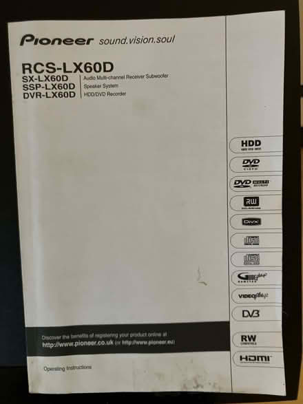 Photo of free Pioneer HD/DVD recorder and Surround sound system (GU12) #4