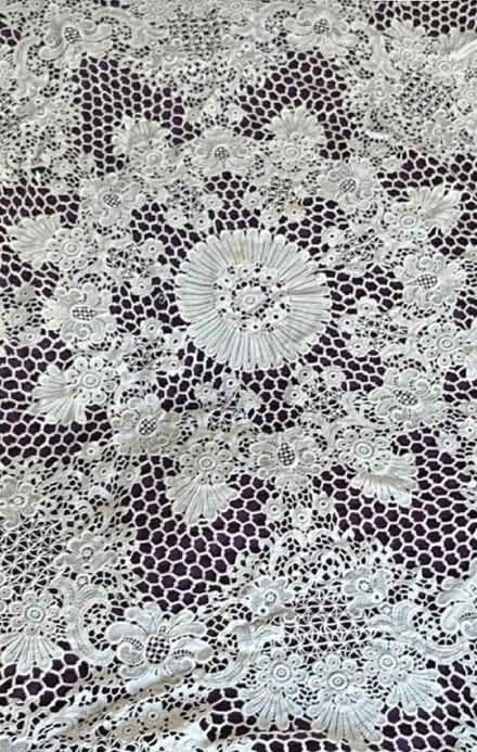 Photo of Old lace/ crochet table cloth or runner (Bowerham LA1) #1