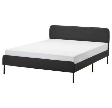 Photo of free IKEA bed frame, dark grey, Double (N8 9SG) #3