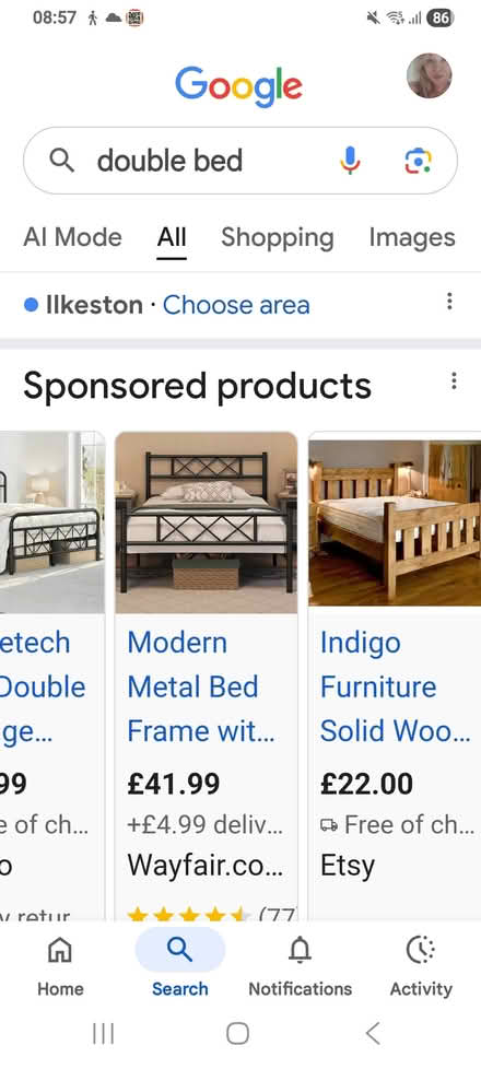 Photo of Double bed (Ilkeston Town centre) #1