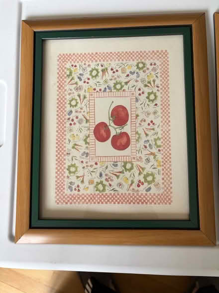 Photo of free Pair of Framed Kitchen Prints (Belmont, MA) #2