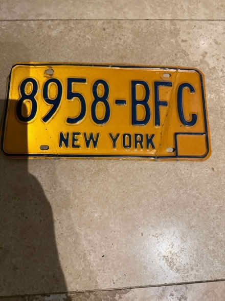 Photo of free Vintage NY license plate (Chiswick W4) #1