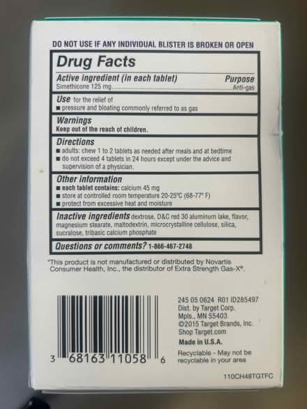 Photo of free Gas relief chewables (Potomac MD) #2