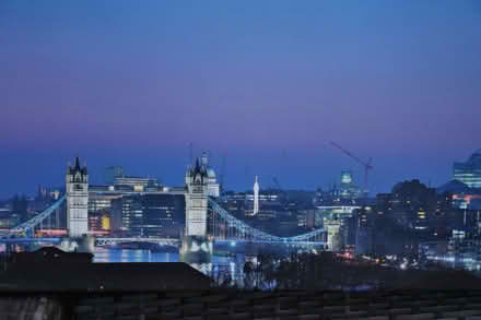 Photo of free London Skyline Night Canvas – 127cm Wall Art (West Brompton SW6) #1