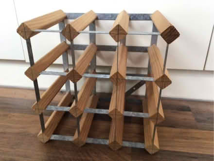 Photo of free Wooden and metal wine rack (Lostock Hall PR5) #1