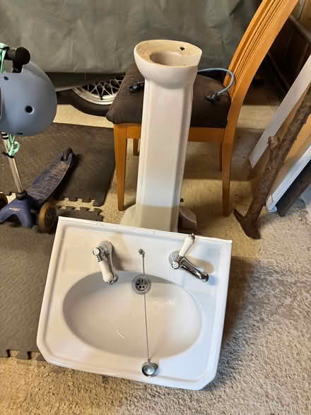 Photo of free Bathroom pedestal basin (Brownshill) #3