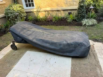 Photo of free Teak sun lounger with wheels (Hersham KT12) #4