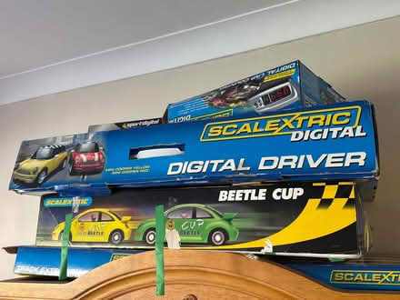 Photo of free Scalextric 6 boxes including track and 4 used cars (The Dell SG5) #1