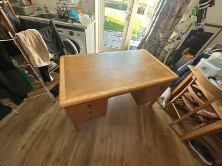 Photo of free Large solid wood desk (Newton-by-Tattenhall CH3) #4