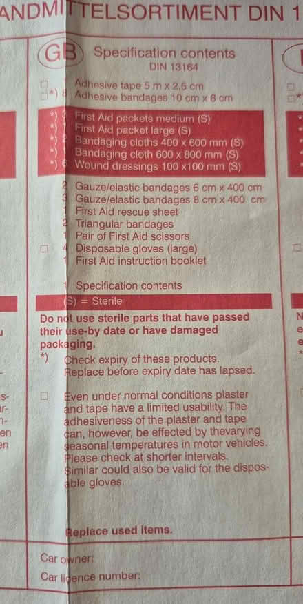 Photo of free Car First Aid Kit (CT4) #3