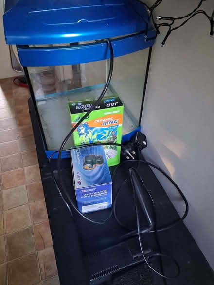 Photo of free Small aquarium, cupboard and accessories (Chilcompton BA3) #1