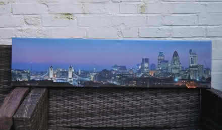 Photo of free London Skyline Night Canvas – 127cm Wall Art (West Brompton SW6) #2
