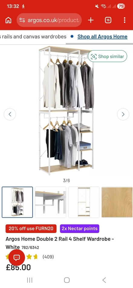 Photo of free Pair of open wardrobes (Warndon villages WR4 0) #2