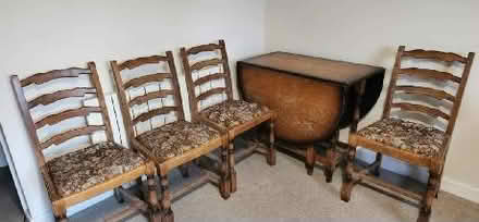 Photo of free dining table with 4 chairs (Haverhill CB9) #1