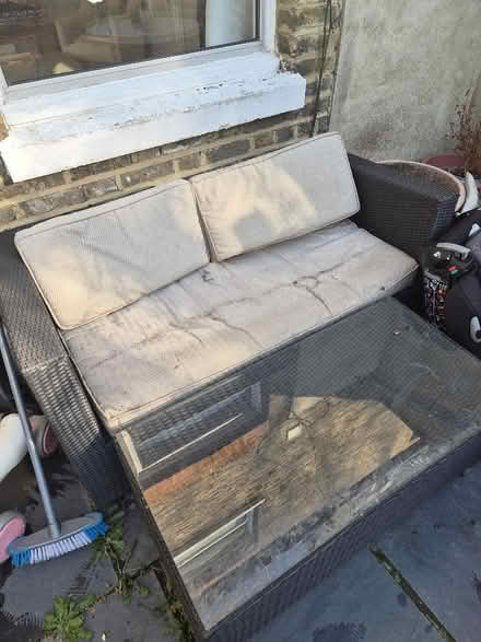 Photo of free Rattan sofa and table (Wormholt W12) #1