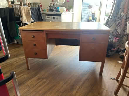 Photo of free Large solid wood desk (Newton-by-Tattenhall CH3) #1