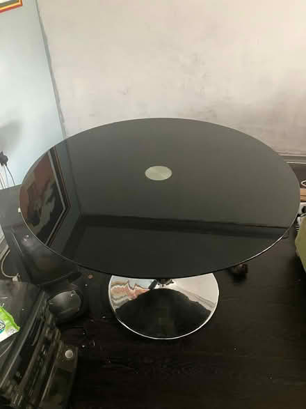 Photo of free Round chrome/black glass table (Stanmore HA7) #1