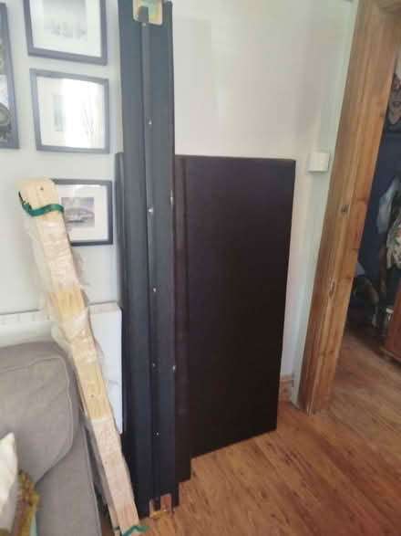 Photo of free Double bed frame brown pu headboard (West Kirby CH48) #1
