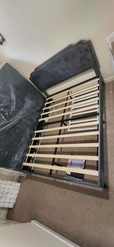 Photo of free king size bed with mattress (Haverhill CB9) #1