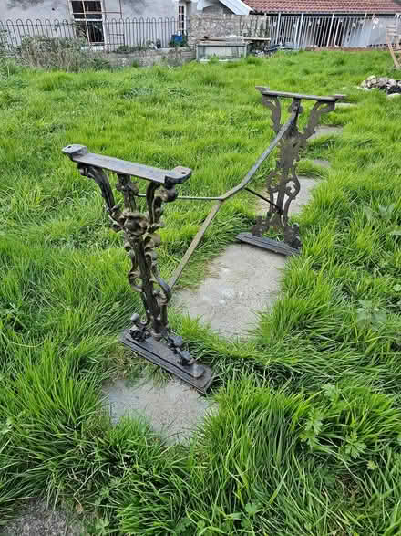 Photo of free Cast iron table base (Bedminster) #2