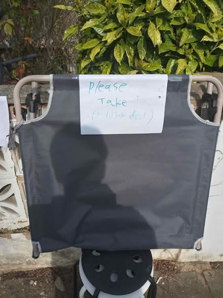 Photo of free Light Folding bed good for garden (Wimbledon SW19) #2