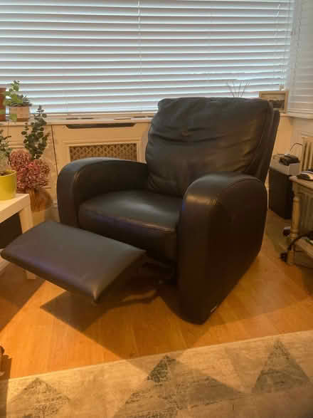 Photo of free Leather Sofa and recliner chair (Glenageary Co Dublin) #2