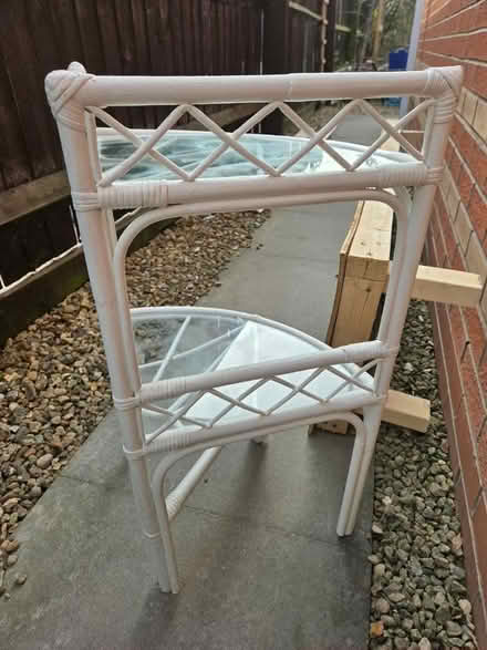 Photo of free Painted bamboo corner shelf (TF5 Admaston) #3