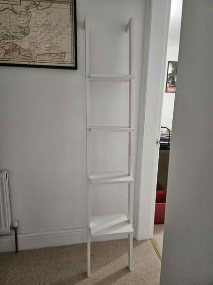 Photo of free 2x slim/narrow white ladder shelves (Kemble) #1